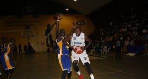 Action between City Oilers and Betway Power in the national basketball league