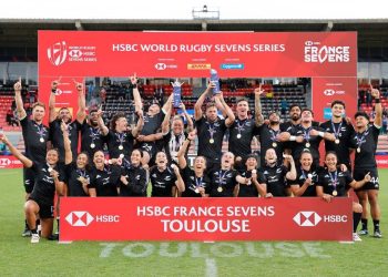 All Blacks Sevens celebrate winning Series crown in style